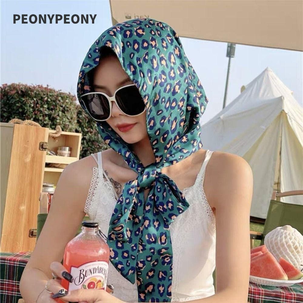 Turbante Muçulmano PEONY , Chapéu Baotou Respirável Resistente Ao Sol De Seda De Simulação Macia Da Moda Feminina