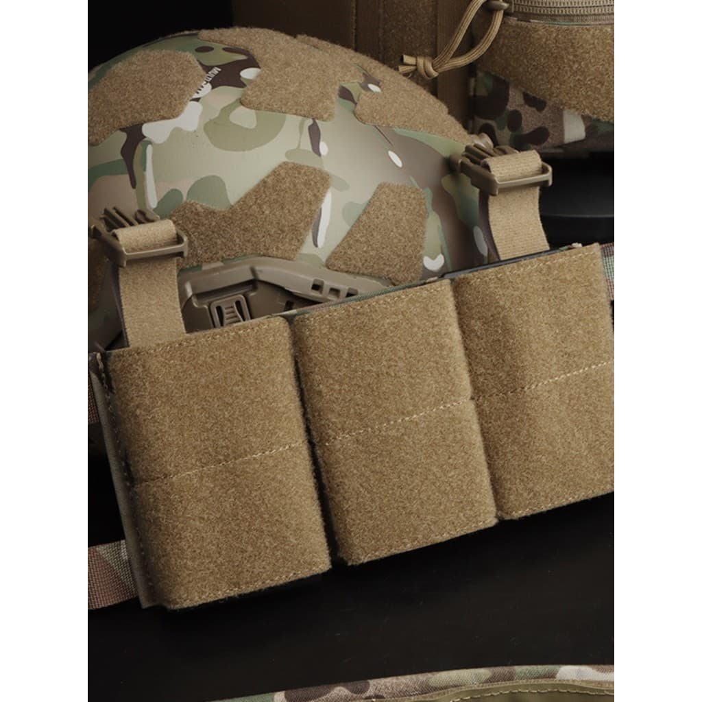 WoSporT T.REX KYWI Little Dinosaur 5.56/7.62 Bolsa com clipe triplo Velcro + Bolsa frontal com fivela