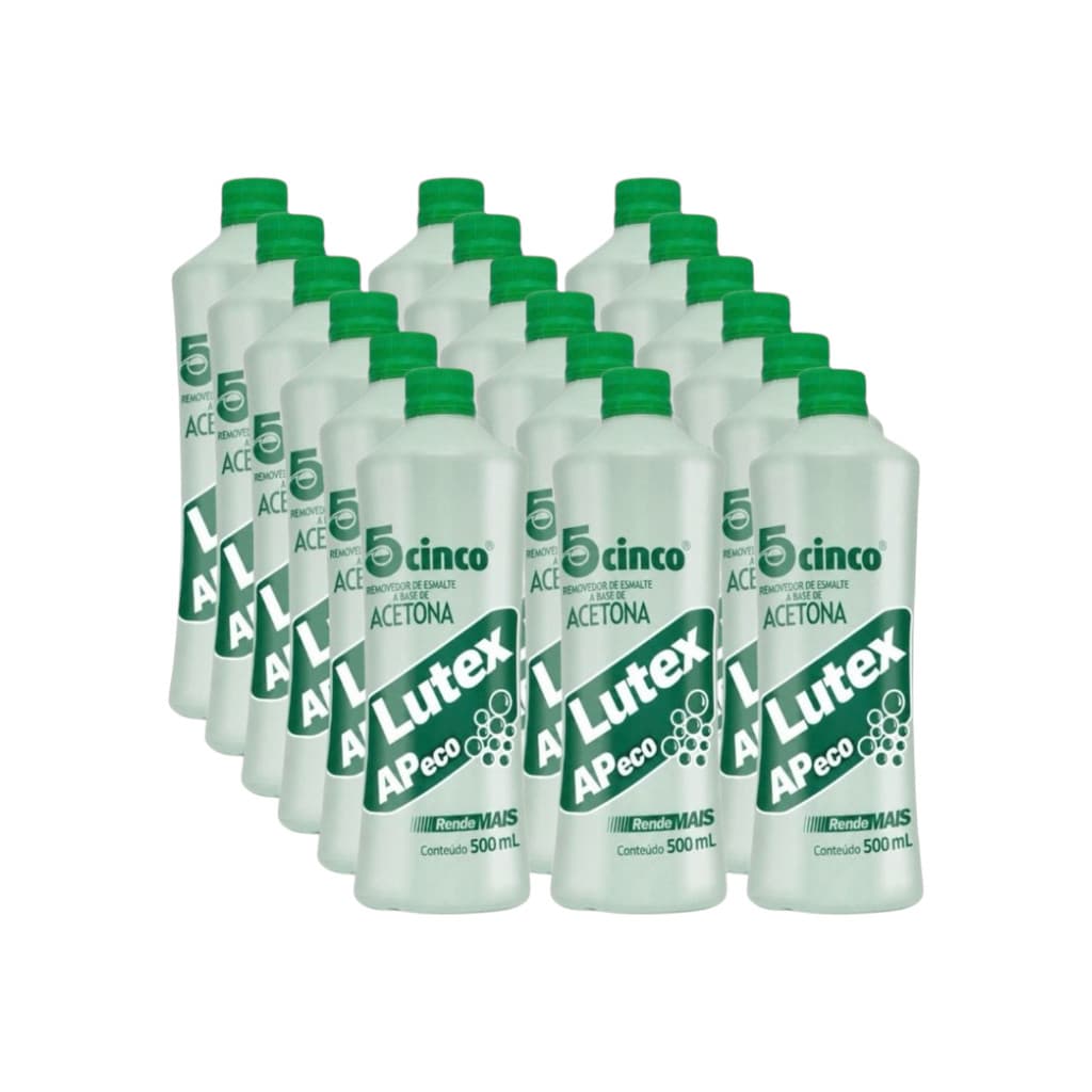 KIT Removedor de Esmalte 500ml Lutex Acetona Uso Profissional (18 unidades)
