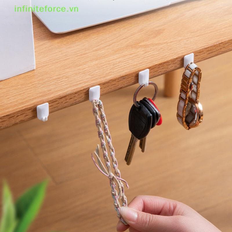INVN 10 Pcs Mini Ganchos Pequenos Multiuso Forte Adesivo Pendurado Chaves Nelace Decorações Produtos Domésticos Novo