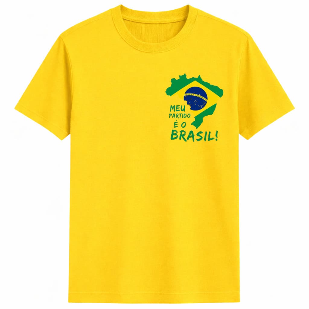 Camisa Brasil Acima De Tudo Camiseta Algodão Militar Masculina Bolsonaro