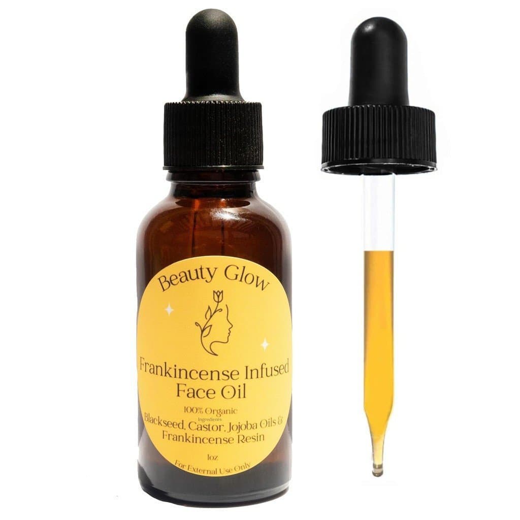 Óleos Orgânicos de Semente Preta, Rícino e Jojoba Infundidos com Resina de Olíbano para o Rosto, Hidratante Facial Milag