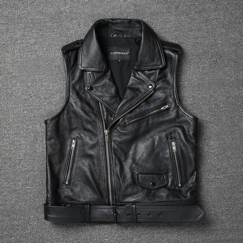 Vendas diretas da fábrica masculino Harley motocicleta colete primeira camada colete de couro juventude colete de couro