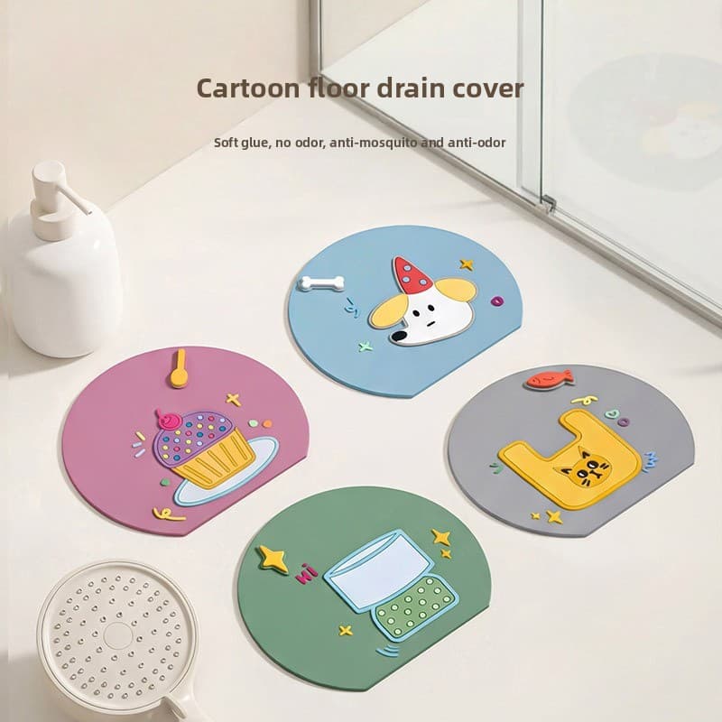 Nova Capa De Drenagem De Silicone Dos Desenhos Animados , Macia Para Banheiro E Cozinha , Almofada Piso De XHPC