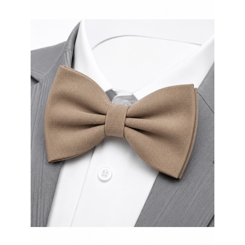 Gravata Borboleta Casamento Evento Padrinhos Cor "BEGE"