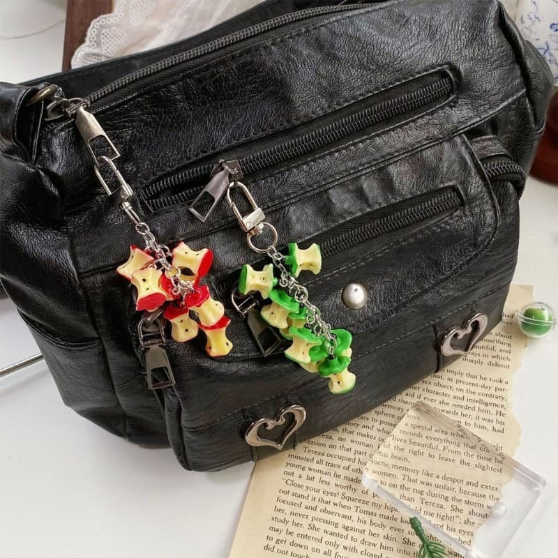 GODD Chaveiro De Frutas Divertido E Colorido , Pingente De Maçãs Pequenas Para Mochila Ou Chaves Amigo Família