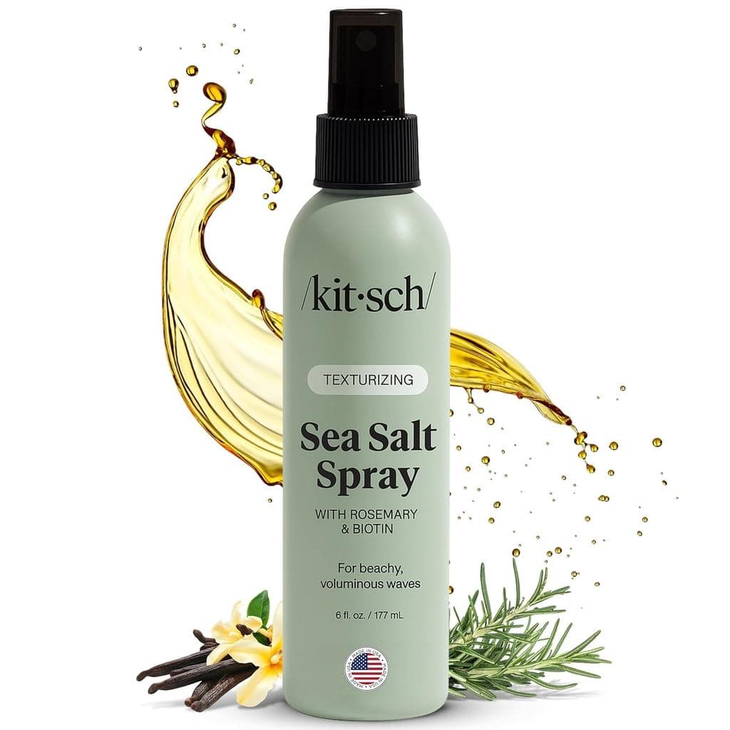 Spray de Sal Marinho Kitsch para Homens e Mulheres |   Spray Capilar com Alecrim, Biotina, Magnésio – Texturizador Capil