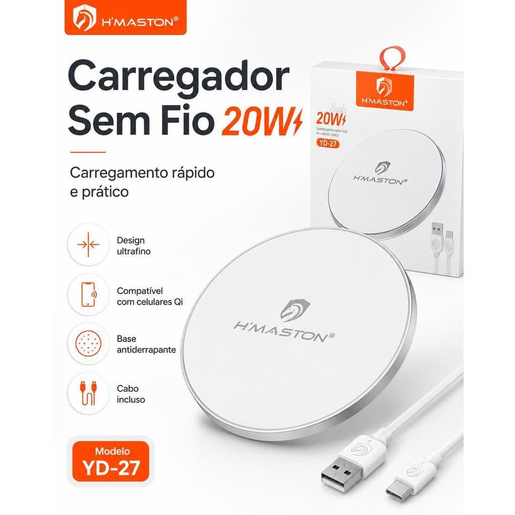 H'maston YD-27 Carregador Por Indução Iphone Carregador Indução Iphone Carregador Magnetico Iphone