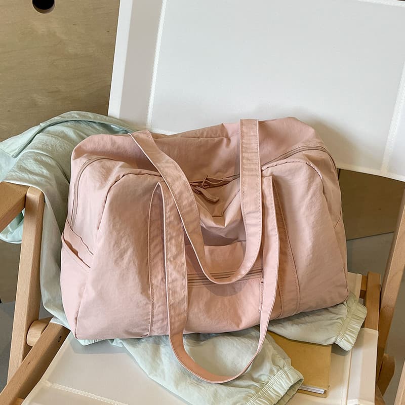 Nicho Nylon Leve Grande Capacidade Casual Coreano Bolsa de Ginástica Bolsa de Viagem Boston Bolsa de Ombro com Zíper Bol