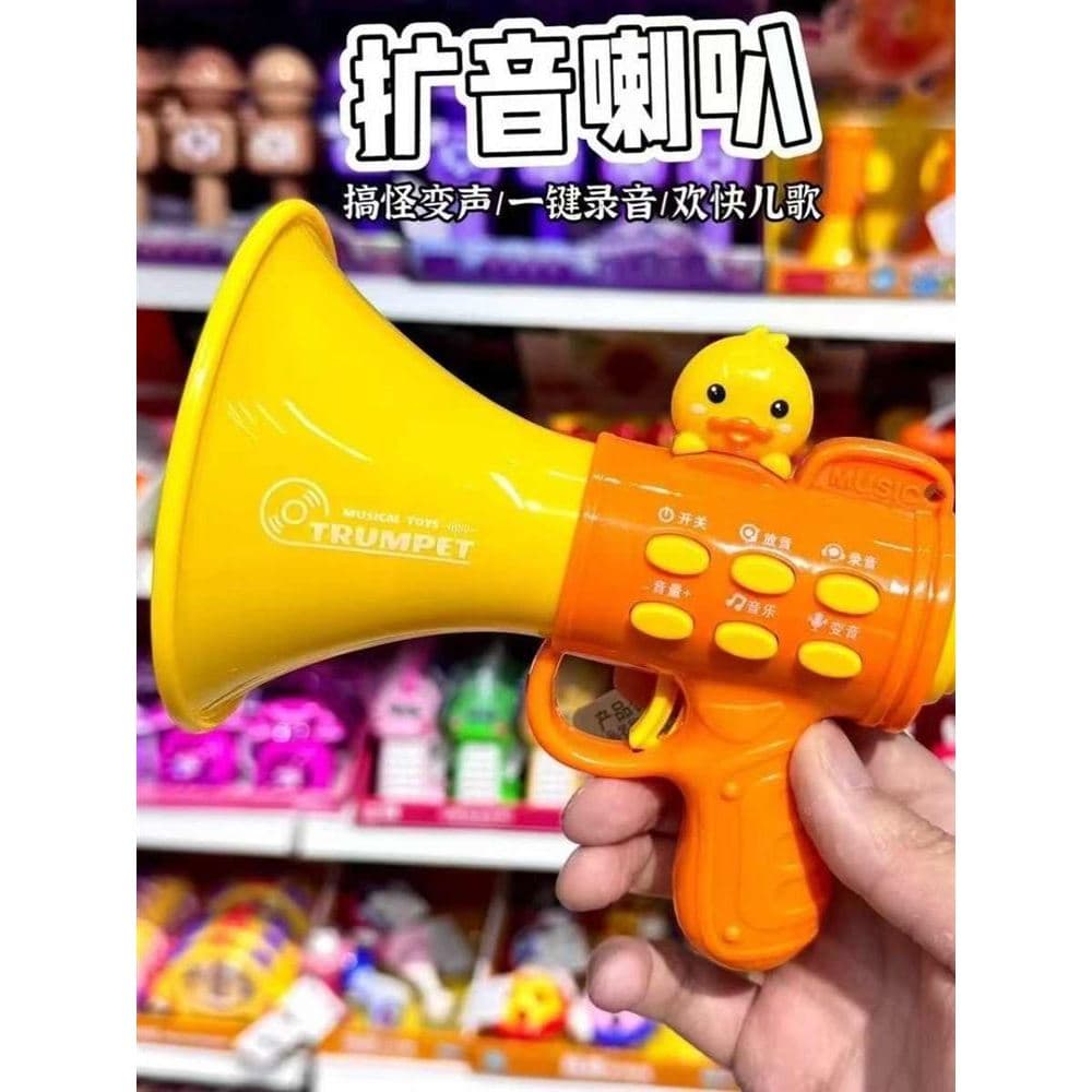 Crianças diversão diversão engraçado gravação amplificador microfone divertido crianças trocador de voz pato para pequen
