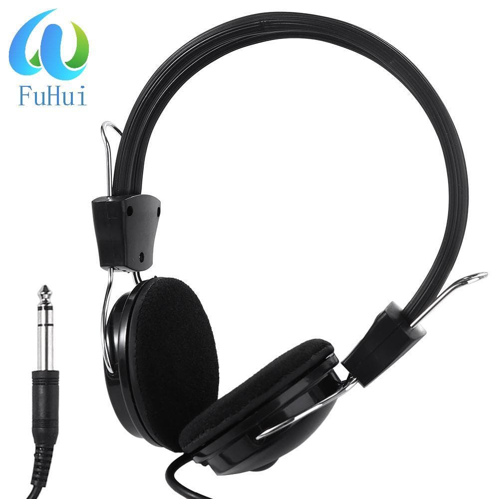 FUHUI Música Fone De Ouvido Preto Acessórios Eletrônicos Piano Elétrico Guitarra Elétrica Com Fio