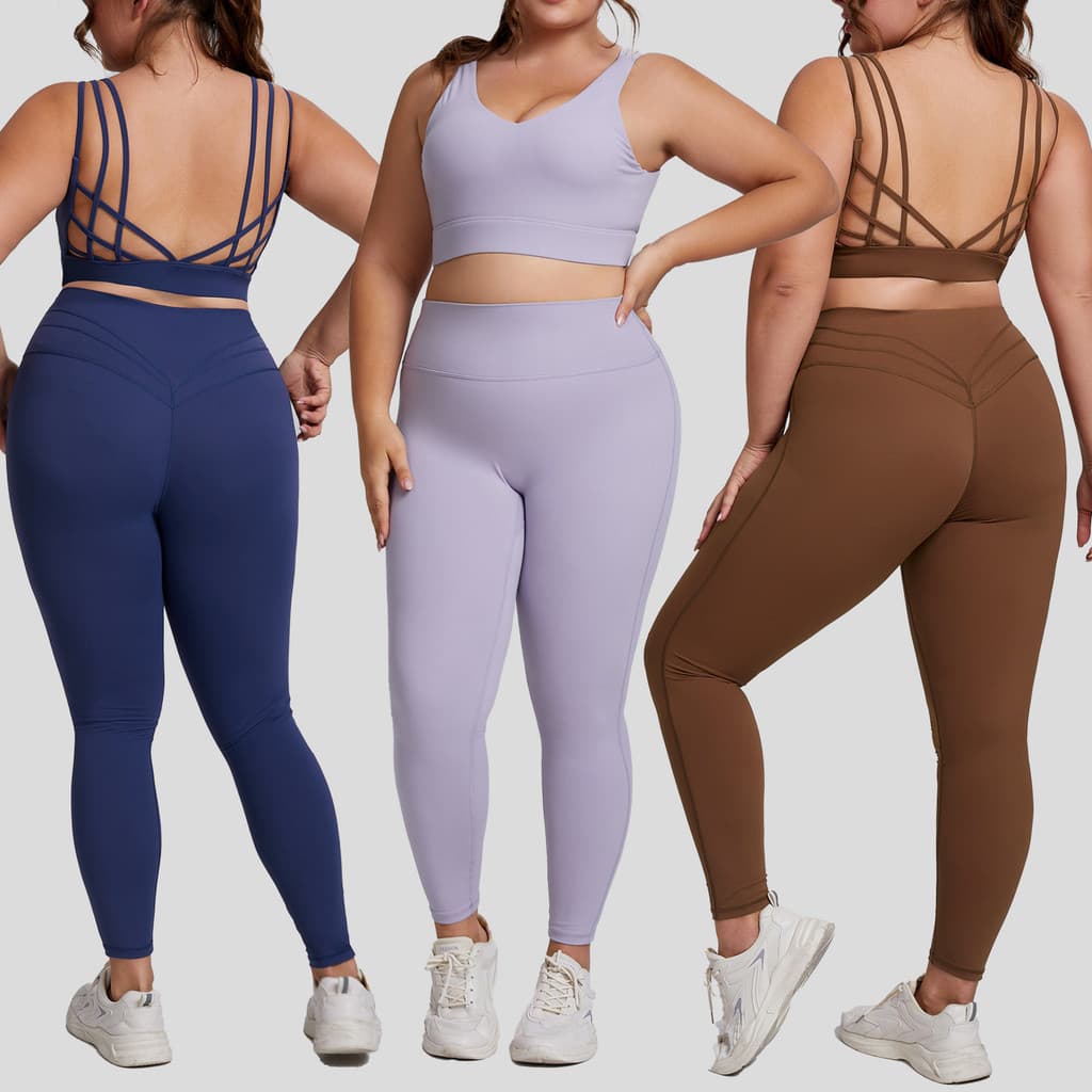 Plus Size de alta elasticidade yoga Fitness wear feminino escovado nu yoga wear terno correndo à prova de choque roupas