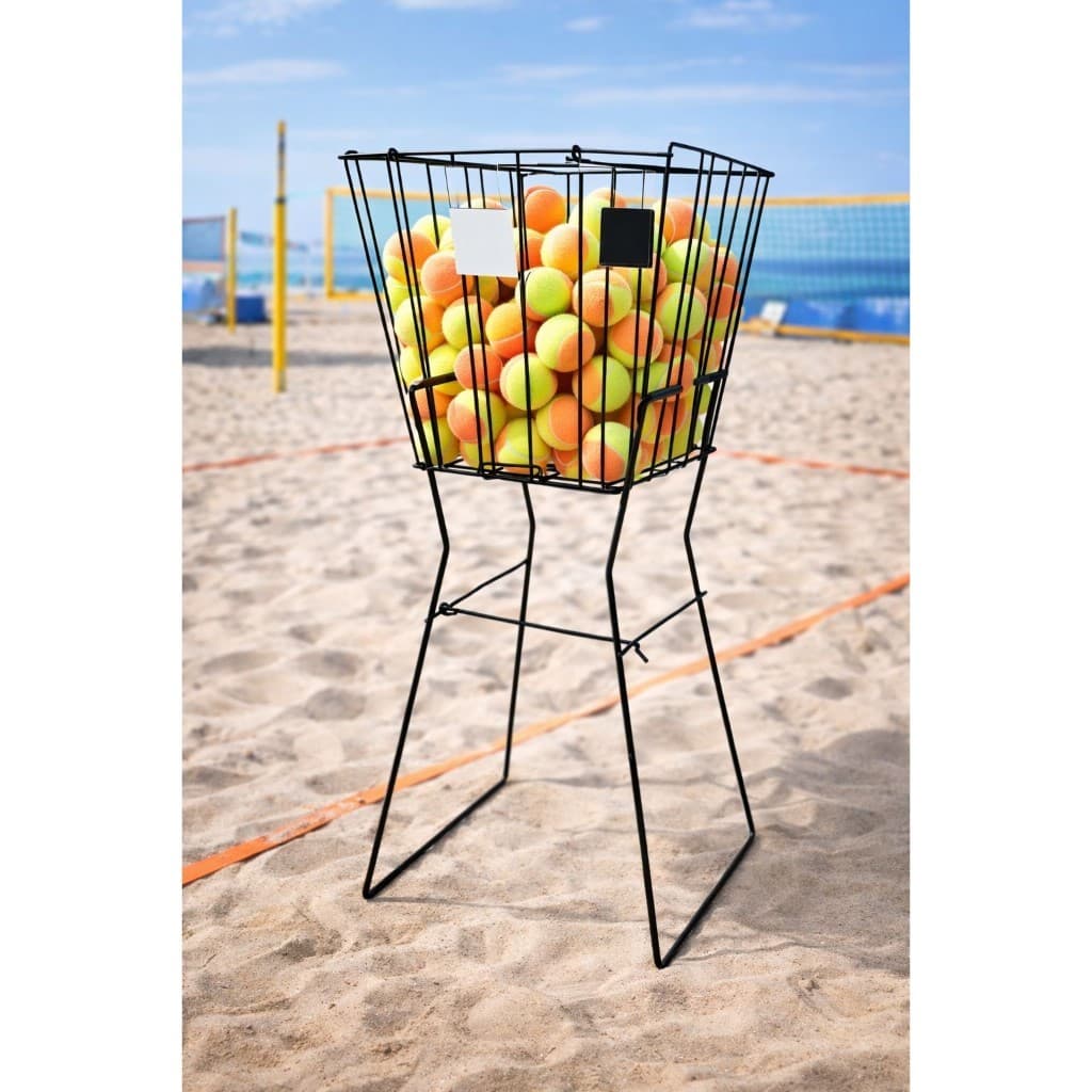 Cesto Bola Beach Tenis Padel Cestinho Pegador 75 Bolas Cesta Bolinhas Quadra Areia
