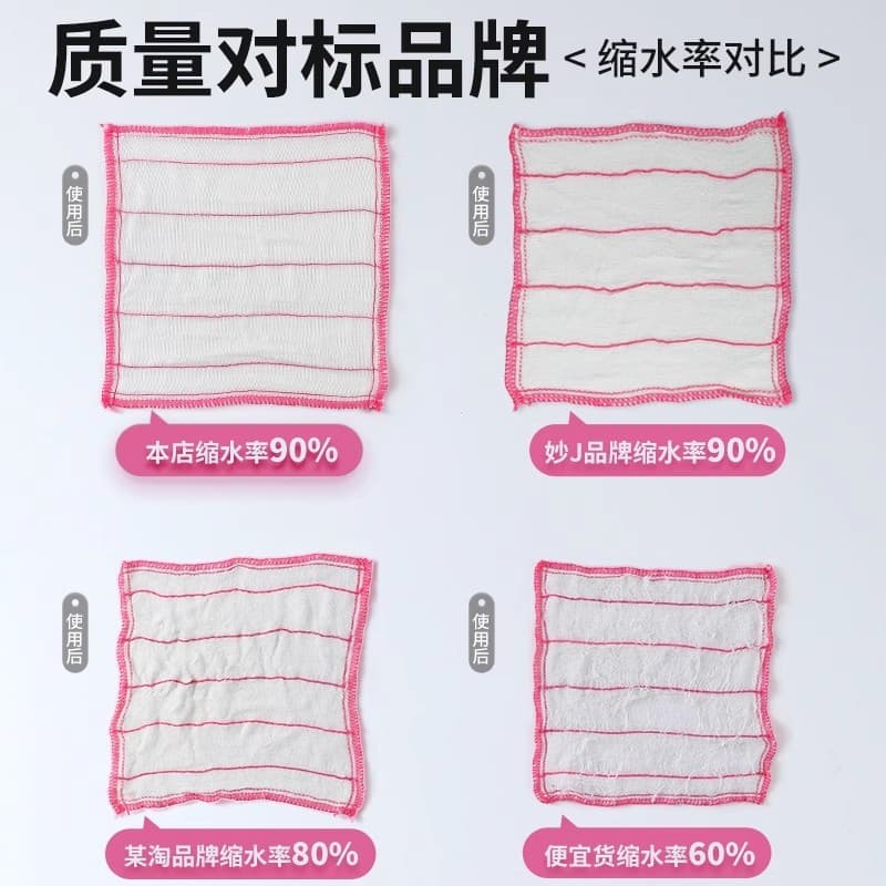 O pano de lavar louça não acumula manchas de óleo, é feito de material espesso, absorvente e 100% algodão, projetado esp