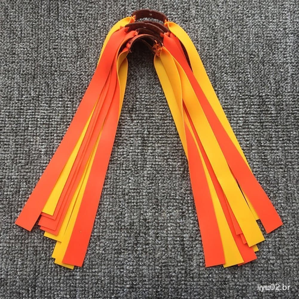 5Pcs Caça De Estilingue De Látex Espesso Potente Faixa De Borracha Plana De 1,0-1,2mm De Alta Elasticidade Acessórios De