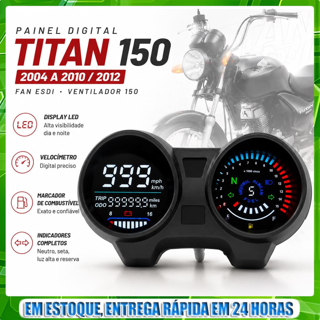 Honda TITAN 150 CG150 Ventilador esdi 2004-2010 2012 Digital LED Painel De Velocímetro RPM Para Motocicleta
