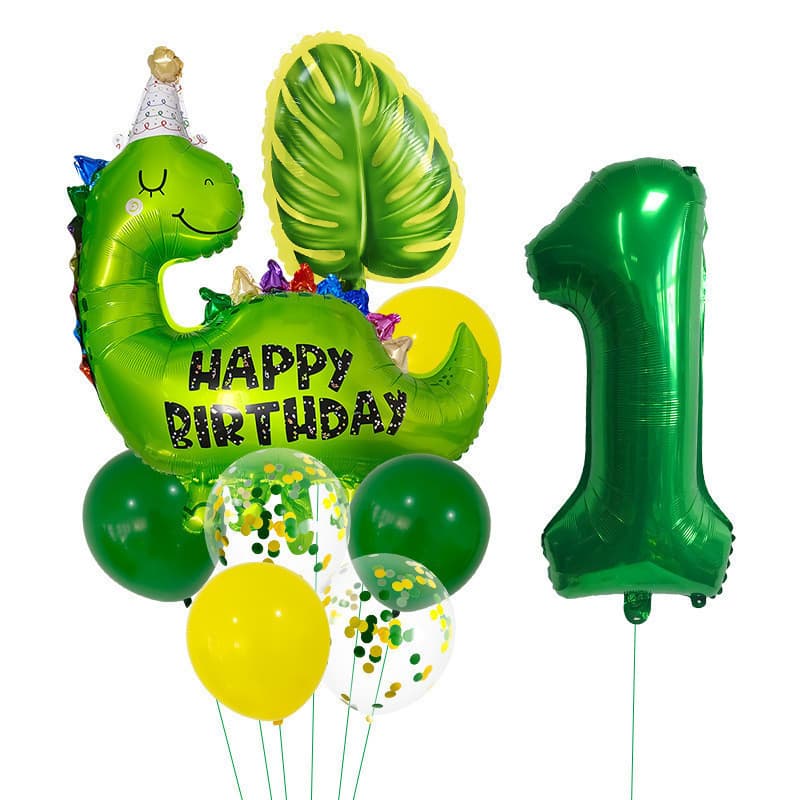 10 Conjuntos de Balões de Dinossauro para Aniversário, Decorações para Festa de Bebê, Jardim de Infância L676