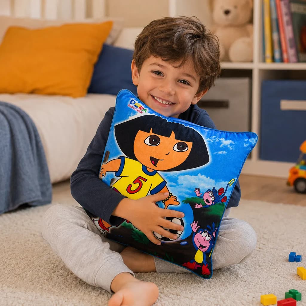Almofada Dora Aventureira 30cm Cheia Travesseiro Infantil Fofo