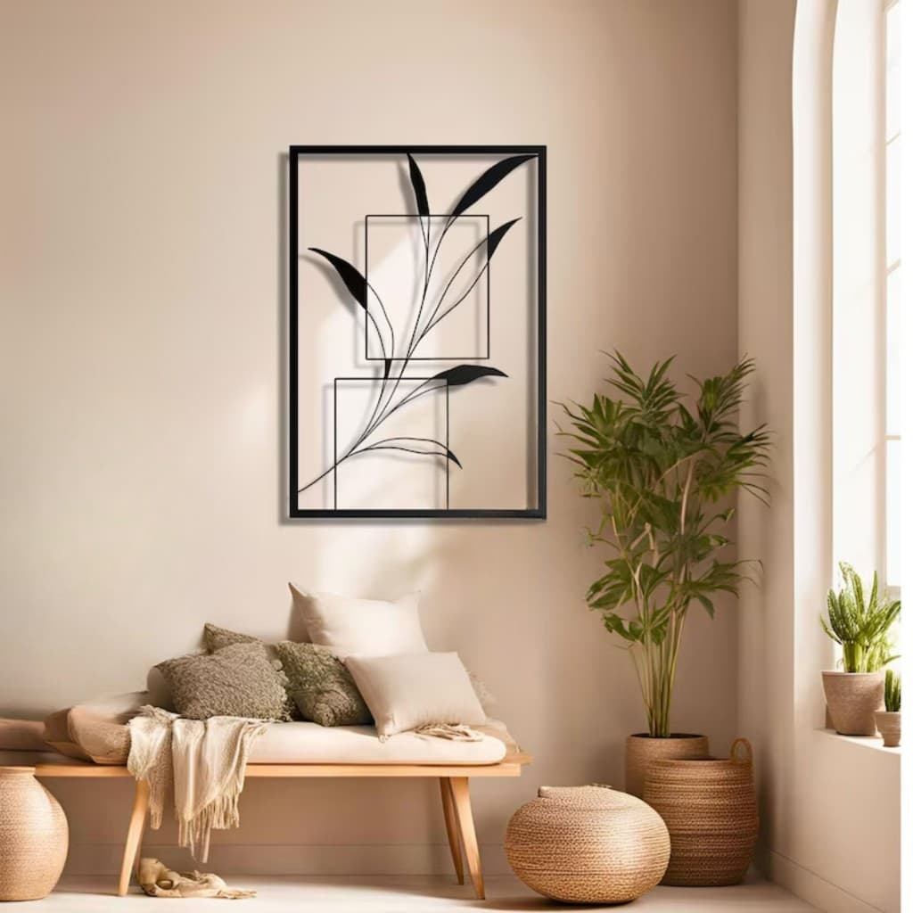 Quadro Moderno Folhagem em MDF
