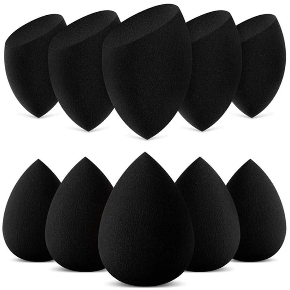 10 Pcs Maquiagem Esponjas Conjunto De Misturador Beauty Cosmetic Foundation Aplicador De Mistura Puff , Impecável Para C
