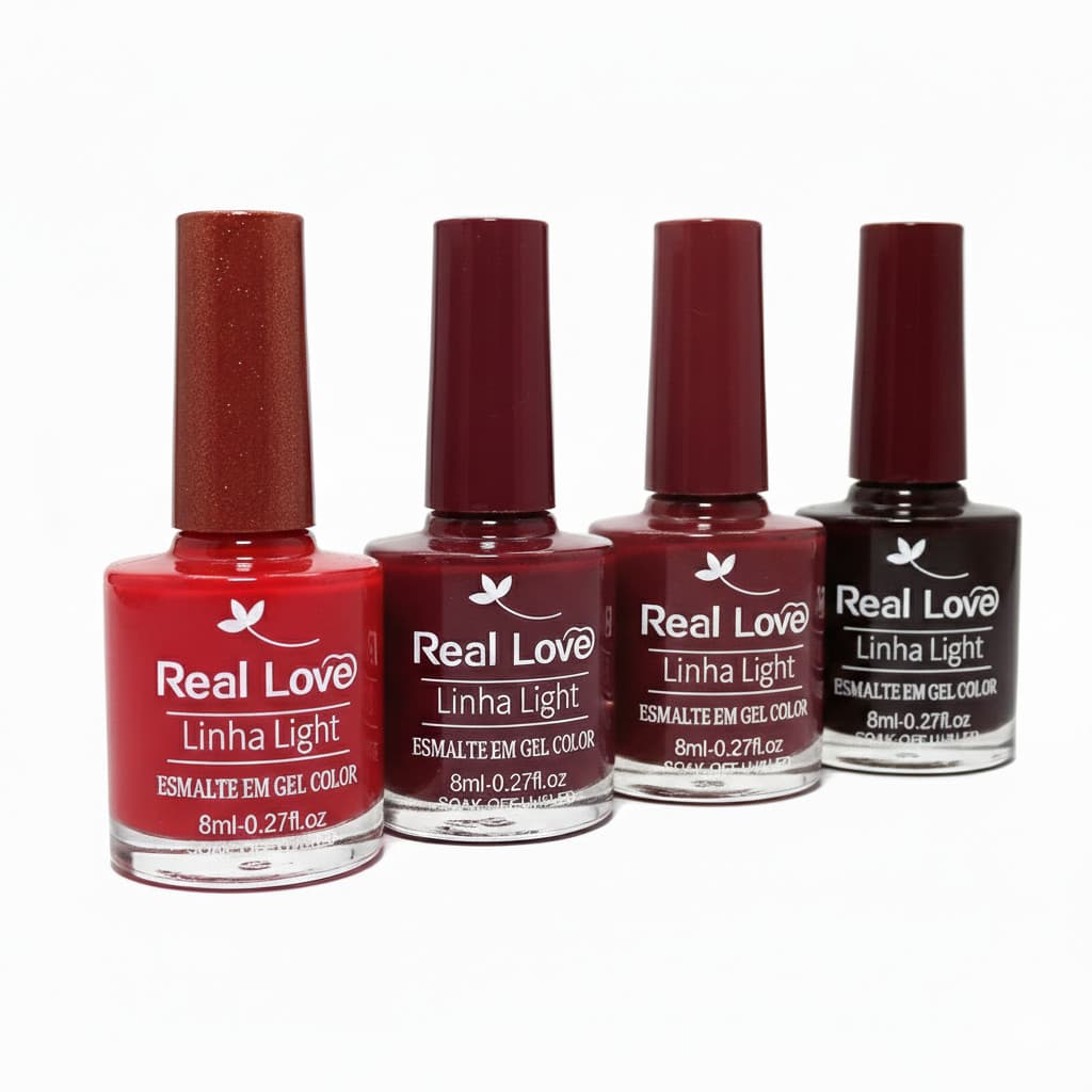 Esmalte em Gel Real Love 8ml com Secagem Rápida em Cabine UV ou LED
