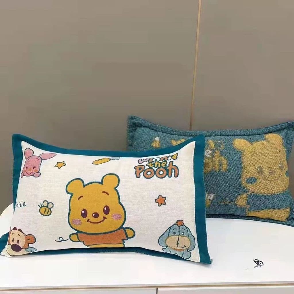 Crianças fronha único pacote 40x60cm puro algodão gaze algodão absorvente de suor látex travesseiro fronha par pacote in
