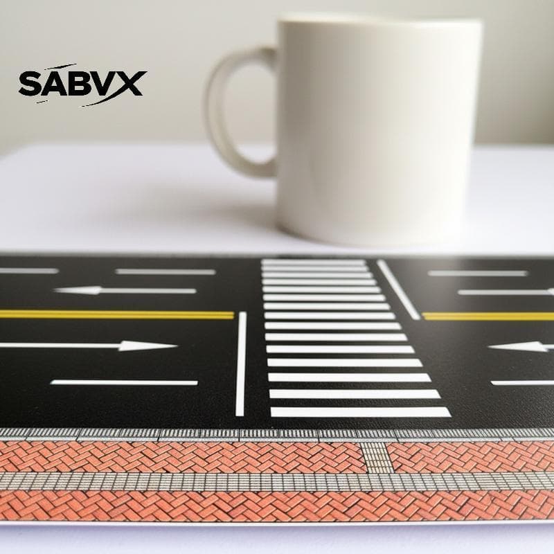 SABVX Premium N Escala Modelo Placa Base De Estrada De Trânsito De PVC Para Micro Paisagem Layout Cenário BR
