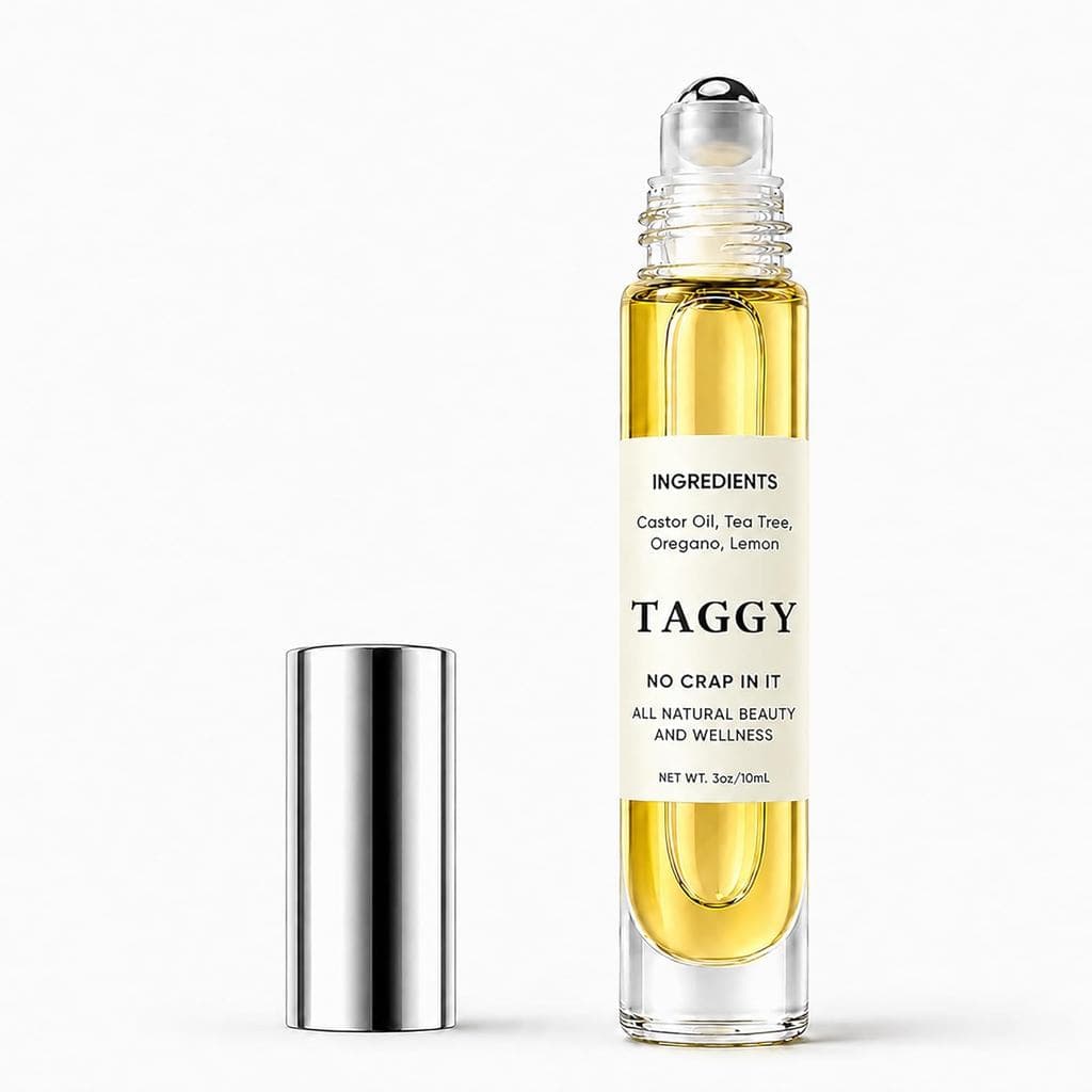 Taggy Roller for Skin - Rolo Botânico para Cuidados com a Pele com Óleo de Rícino, Óleo de Melaleuca, Orégano e Limão pa
