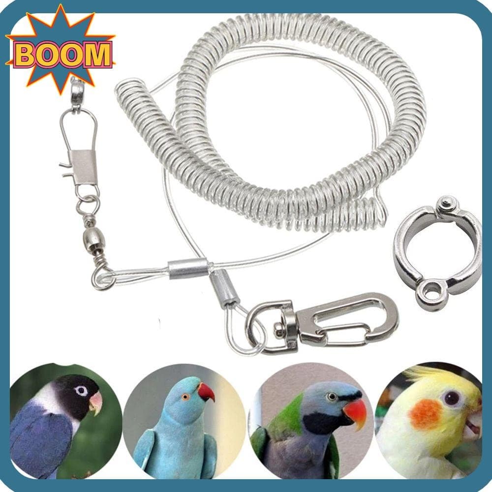 BOOM Parrot Bird Arnês Quente Calopsita Corda Flexível Ultraleve