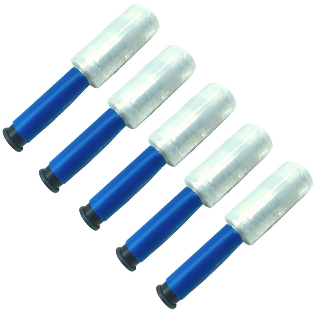 5 Rolos Papel Filme Embala Pvc Transp.C/ Cabo