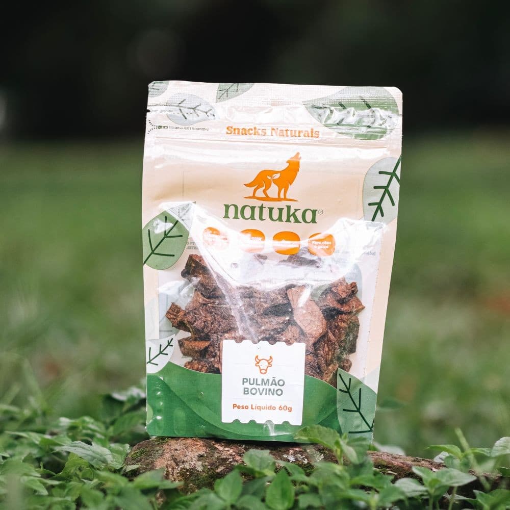 Natuka Pop Pulmão Bovino Petisco Natural para Cães e Gatos 60gr - Natuka