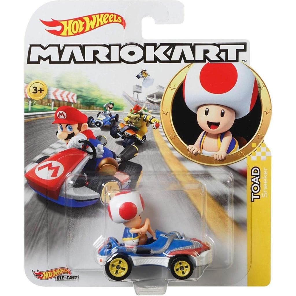 Carrinho Hot Wheels Mario Kart Toad Sneeker Original Mattel Miniatura Colecionável Infantil