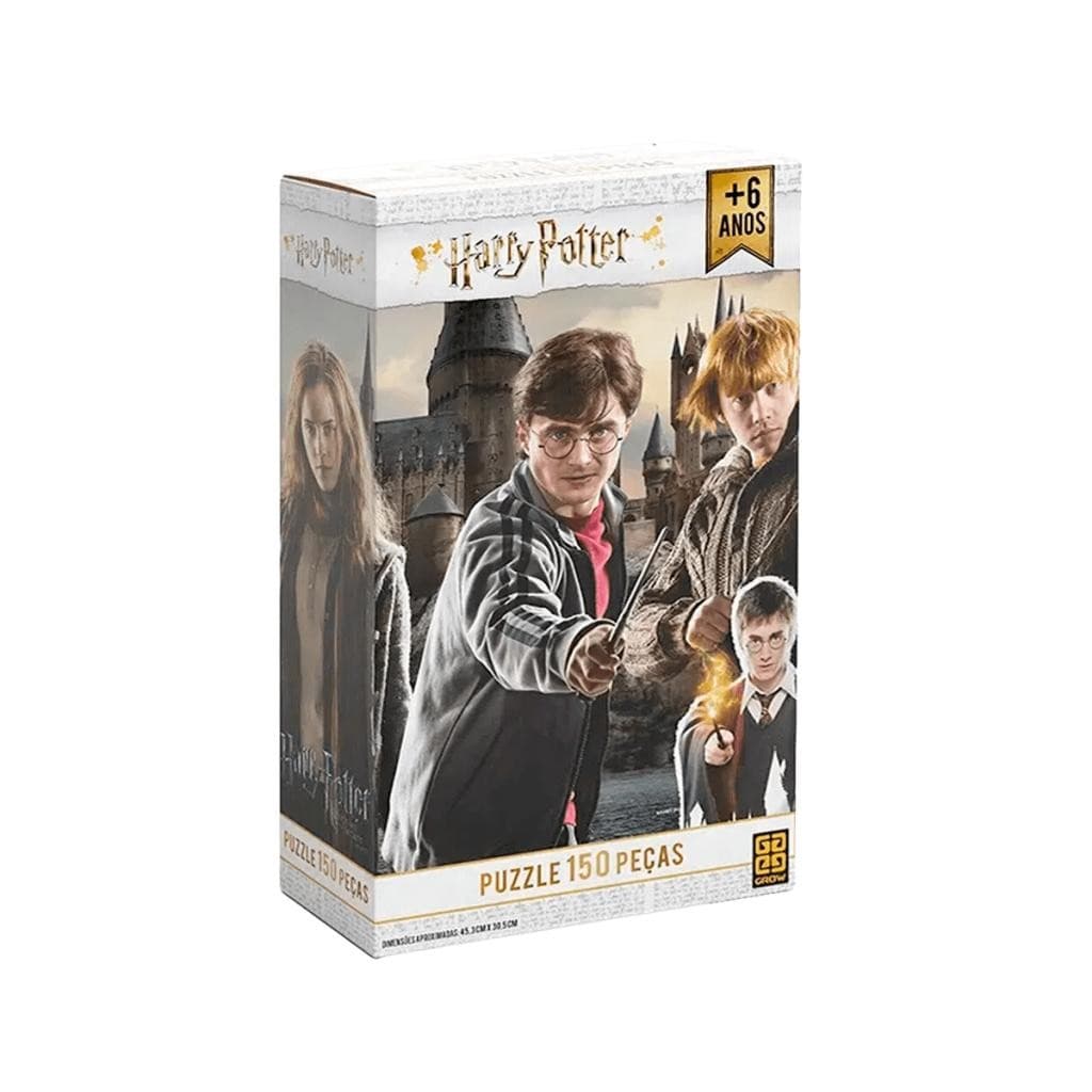 Quebra-Cabeça Harry Potter 150 Pecas Grow Magia Bruxo Educativo Infantil Colecionavel