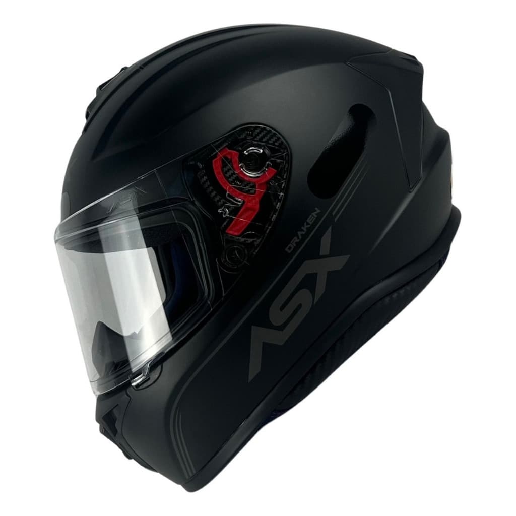 Capacete Para Moto Asx Draken Solid Cor Preto Fosco Conforto