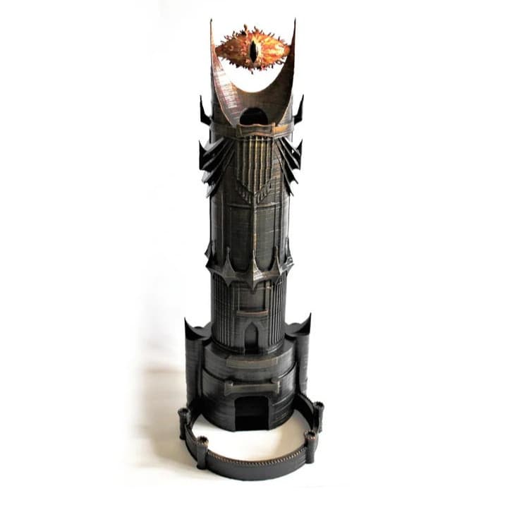 🔥🧙‍♂️ Torre de Dados – Barad-dûr (Torre de Sauron) | Senhor dos Anéis | Resina & Desing