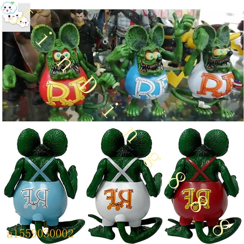 111cm Rat Fink Modelo De Contos De Ação De Rato Figurine Gift Toy Decor
