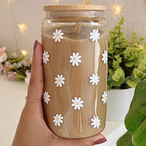 Cartela Adesivo Mini Margarida Decoração Utensílios Xícaras