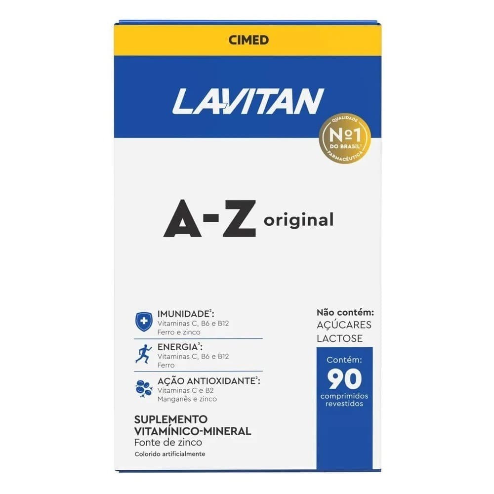 Lavitan A-Z Com 90 Comprimidos Vitaminas E Minerais