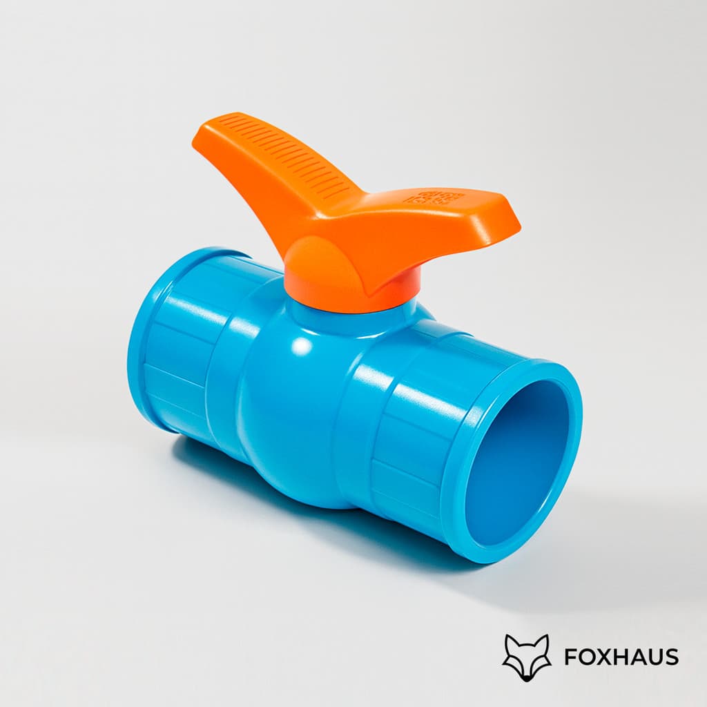 Registro de Esfera 75,4mm (2.1/2") Irrigação Soldável Pvc Azul
