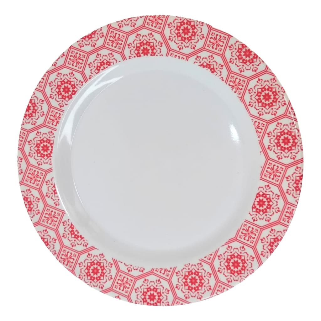 Kit C/ 12 Pratos De Sobremesa Melamina Raso 20 Cm Oferta