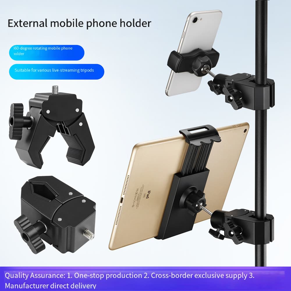 Suporte Giratório Para Tablet De 360 Graus Multifuncional Ajustável Telefone E Braçadeira De Extensão De Tripé Transmiss