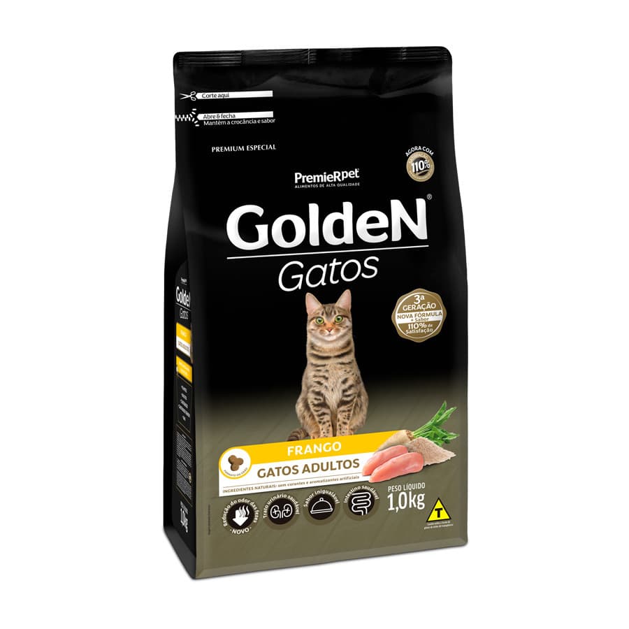 GOLDEN FORMULA PARA GATOS ADULTOS SABOR FRANGO 1 KG