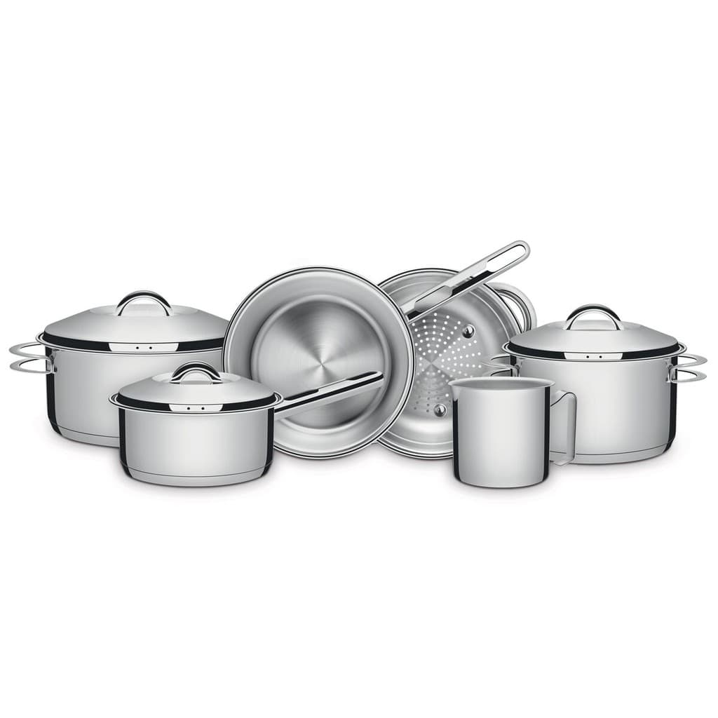 Jogo De Panelas Aço Inox 6pcs Solar Aço Inoxidável Tramontina