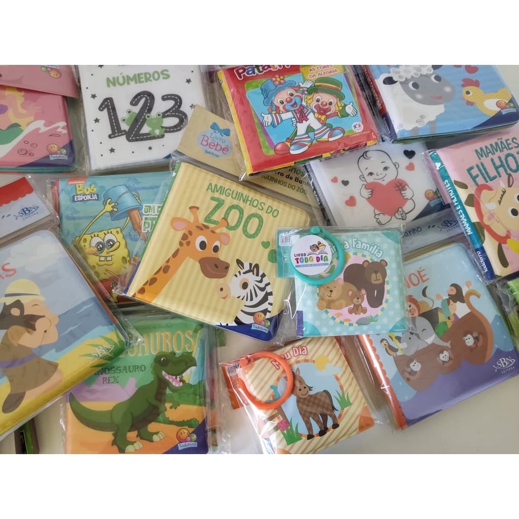 Livro de Banho Impermeável Brinquedo Colorido e Educativo para Bebê e Crianças