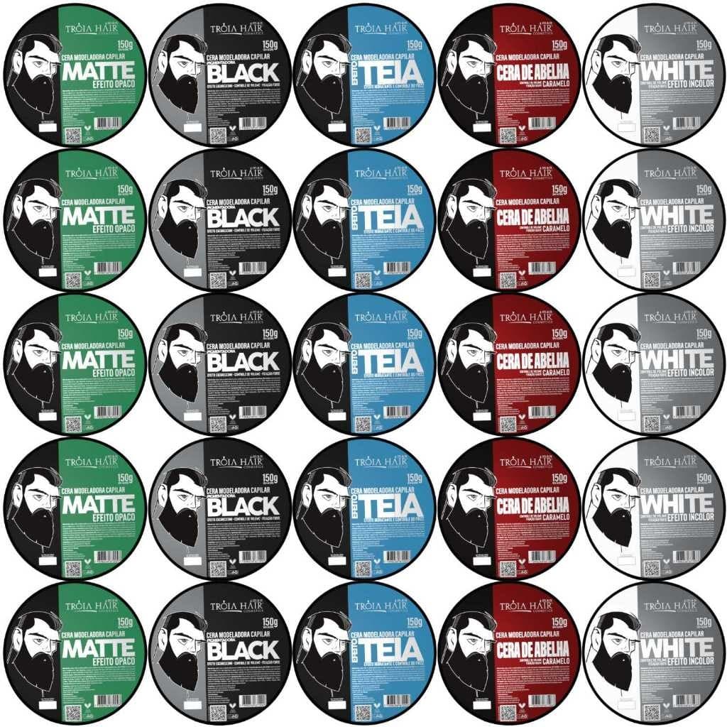 25 Pomadas Modeladoras Mistas 150g Atacado - Tróia Hair