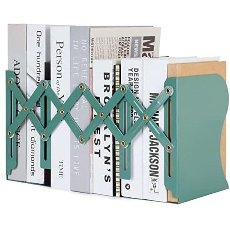 Suportes Para Livros De Metal Ajustáveis Resistentes Prateleiras , 2 Divisórias , Extremidades De Expansíveis Com Design