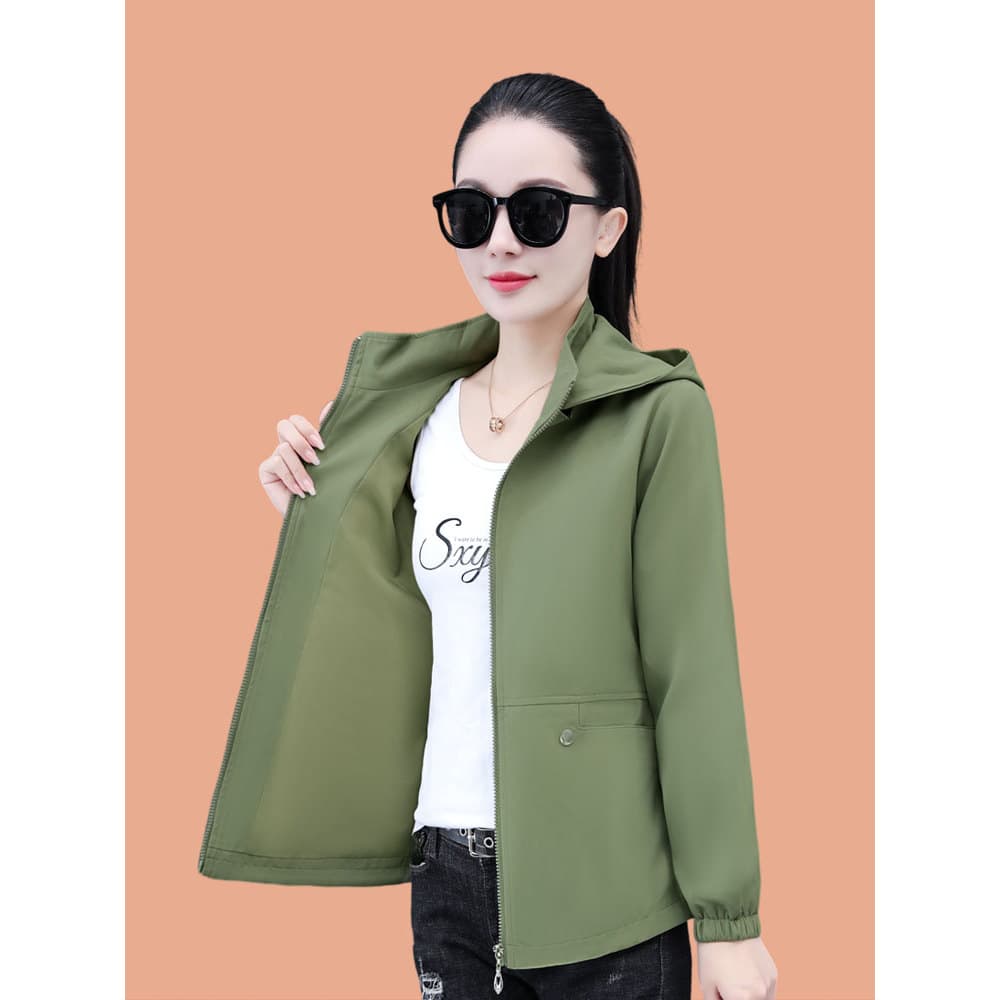 Woodpecker curto blusão feminino primavera outono meia-idade mãe idosa Plus Size jaqueta Casual uniforme de beisebol jaq