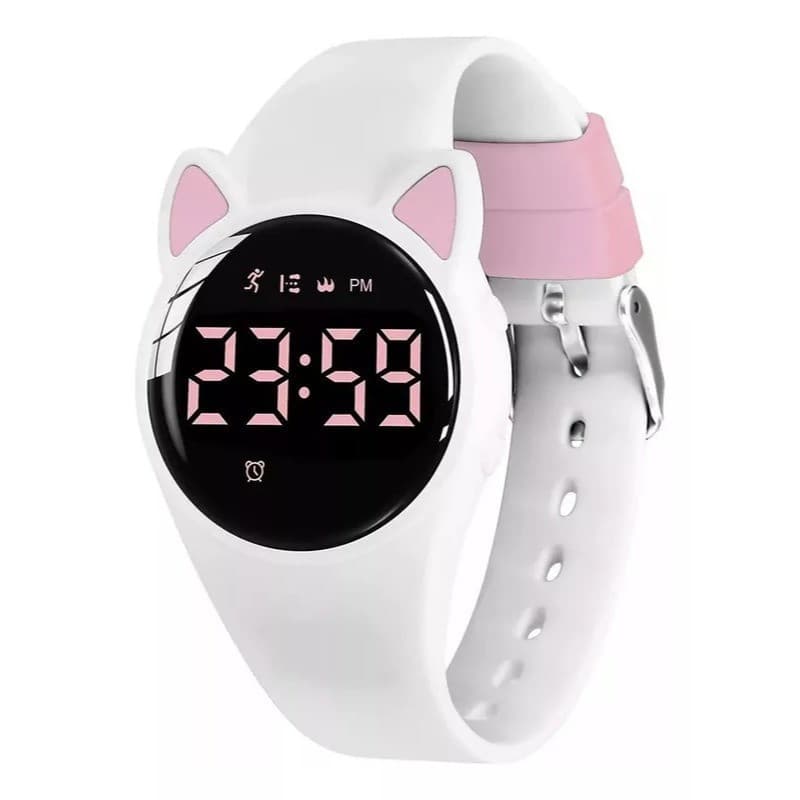 Relógio Infantil Digital A Prova De Água Relógio de pulso Crianças LED Luminoso Feminino Esportivo Redondo