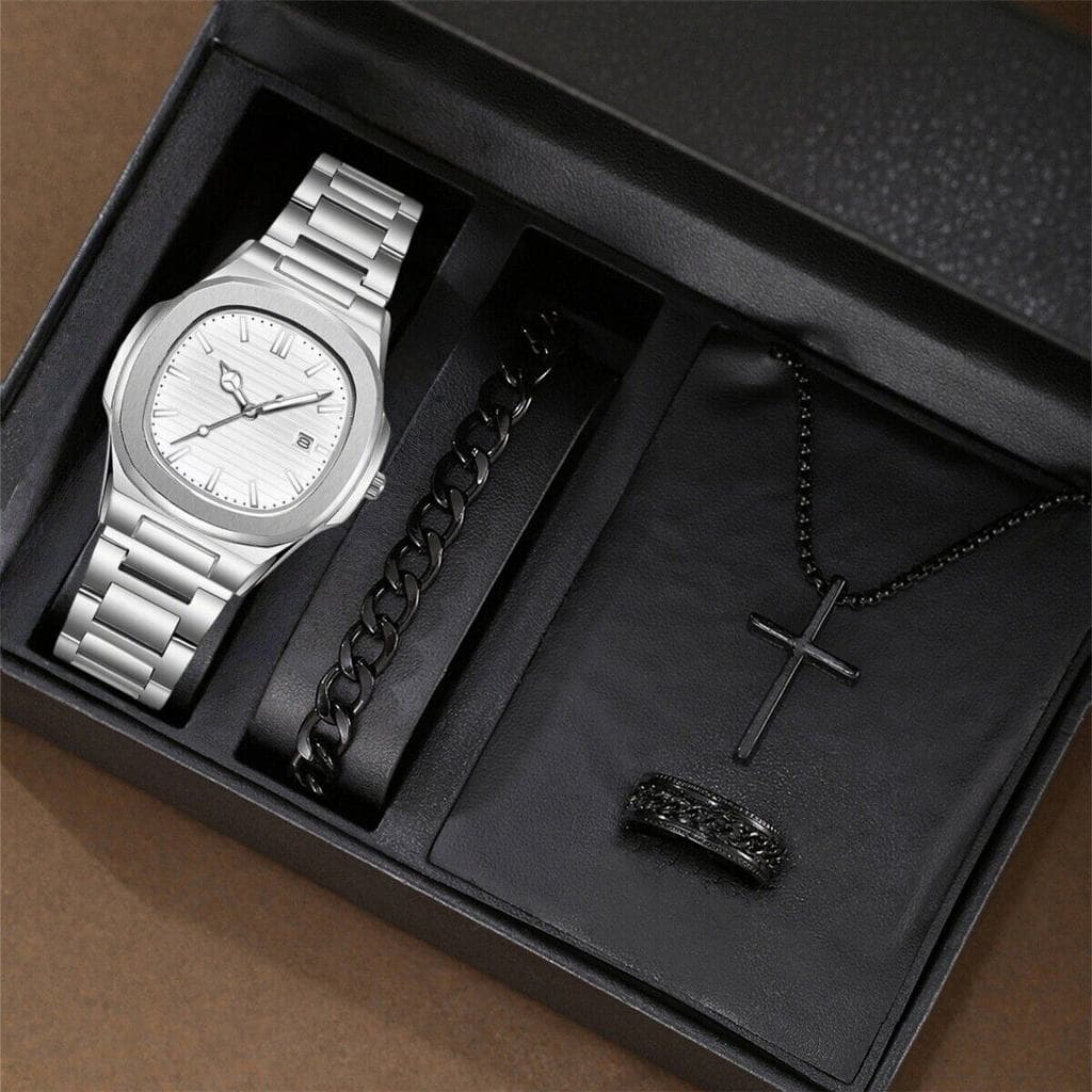 relogio masculino Simples Casual masculino luz relógio de luxo quadrado banda aço à prova dwaterproof água relógio mascu