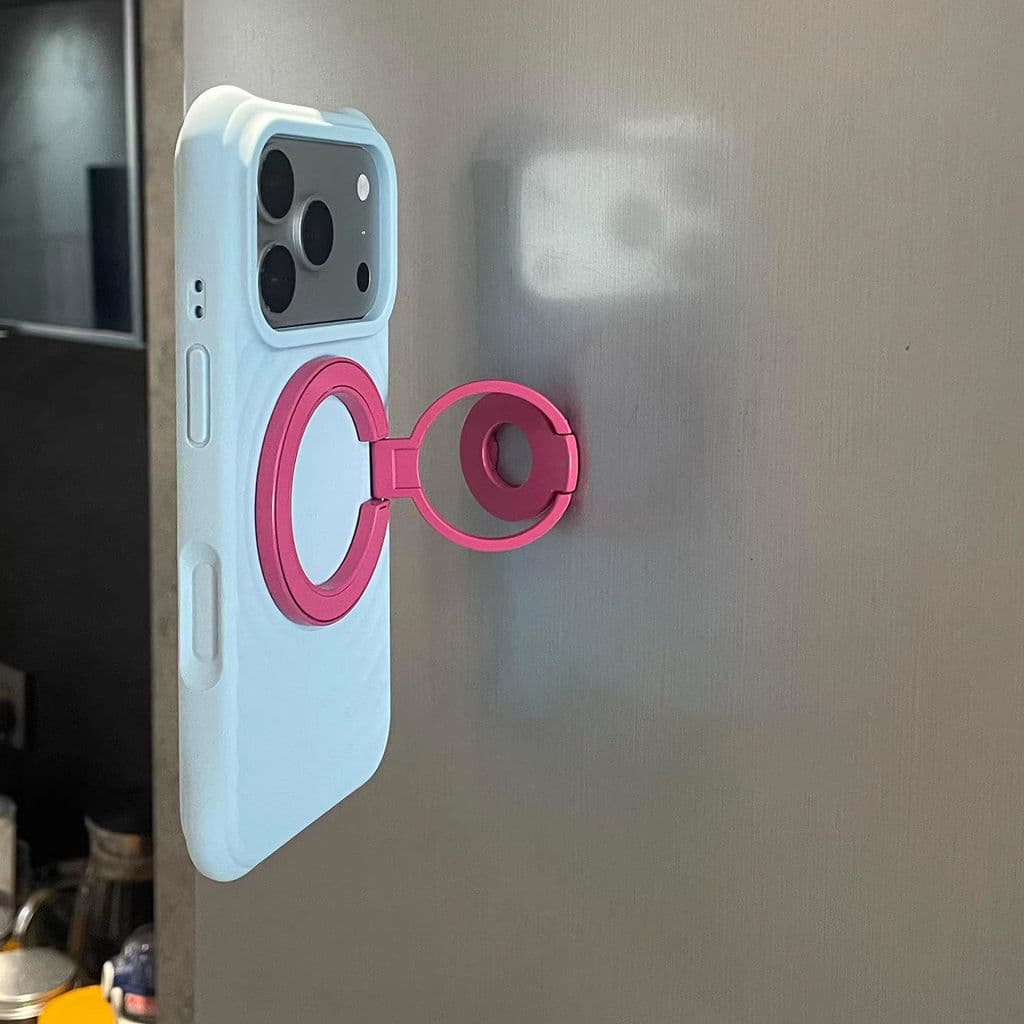 Suporte magnético para celular, anel duplo, fivela de anel dupla face, Metal, rotação de 360 graus, dobrável, Tablet de
